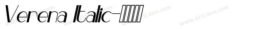 Verena Italic字体转换